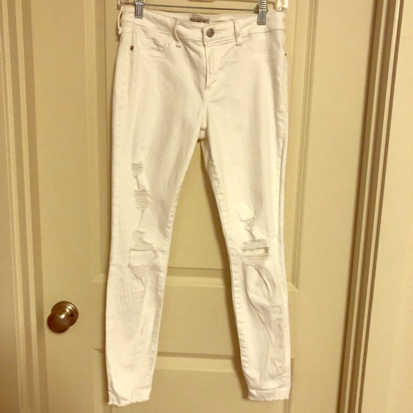 Abercrombie distressed white jeans - Picture 1 of 4